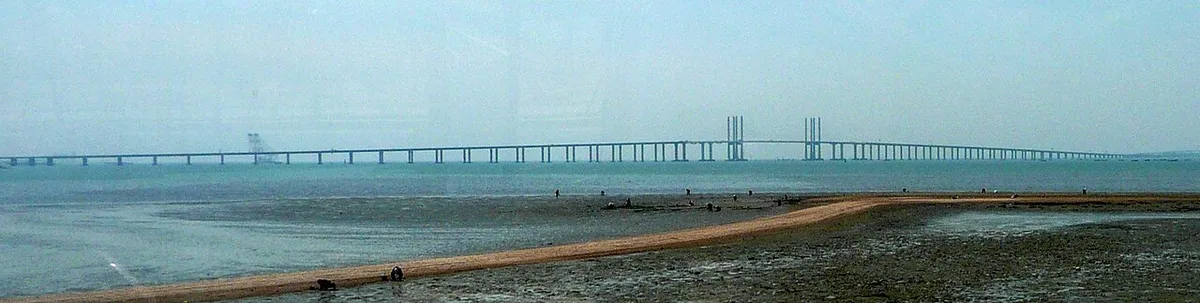胶州湾大桥实景图