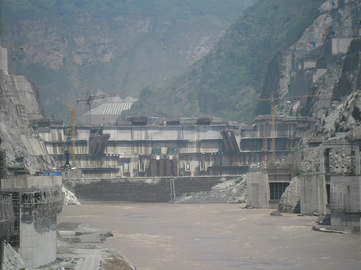 溪洛渡大坝实景图