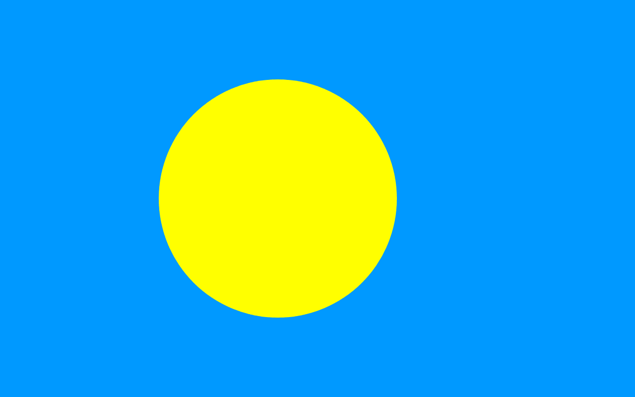 帕劳国旗高清图
